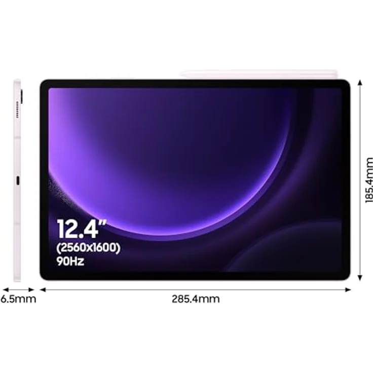 Samsung Galaxy Tab S9 FE+ Android-Tablet, Mit Stift (S Pen), Lange Akkulaufzeit, Simlockfrei ohne Vertrag, WiFi, 128 GB, Lavendel – Bild 5
