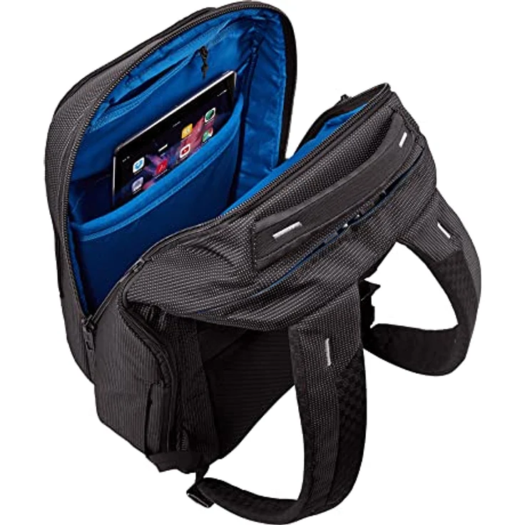 Thule Crossover 2, 30L Laptop-Rucksack mit SafeZone Schutzfach und RFID-blockierendem Fach, schwarz – Bild 4