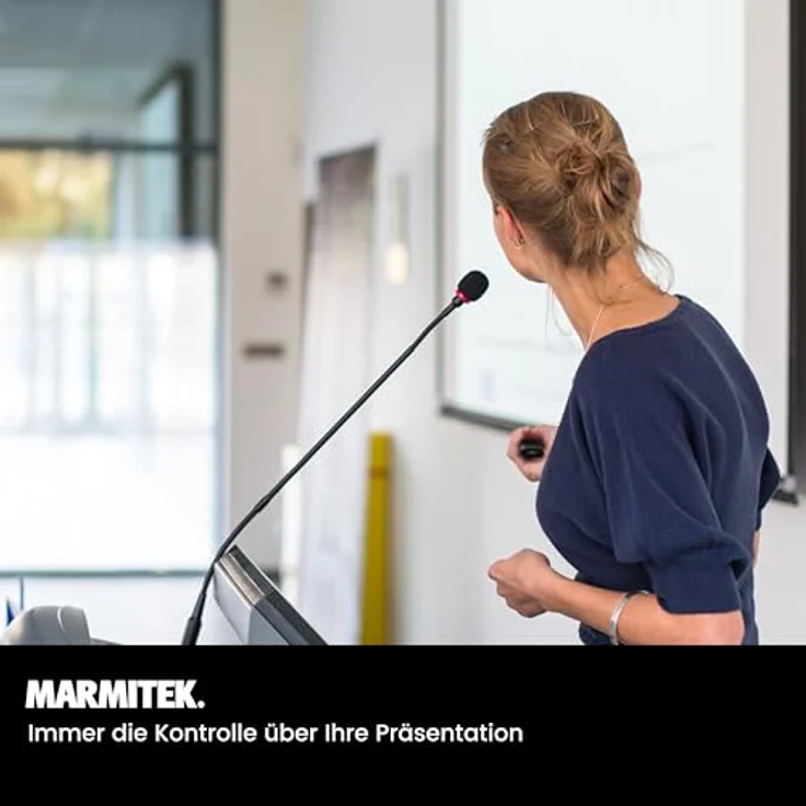 Marmitek WPR-400, Kabelloser Presenter mit digitalem Laserpointer, Air-Maus Funktion, Zoom, 30 Meter Reichweite, USB-Empfänger, stabil im Metallgehäuse, wiederaufladbarer Akku – Bild 3