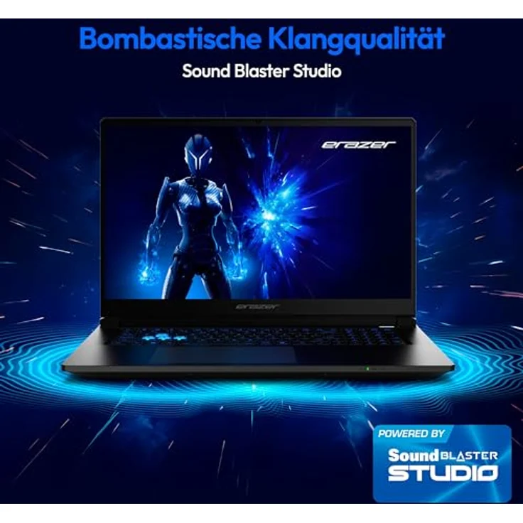 ERAZER Defender 17 P1, 17,3 Zoll Full HD Gaming Laptop mit Core i7 240H, GeForce RTX 5060 8GB GDDR7 VRAM, 32GB DDR5 RAM, 2TB PCIe SSD, RGB Backlit-Keyboard, Windows 11 Home – Bild 5
