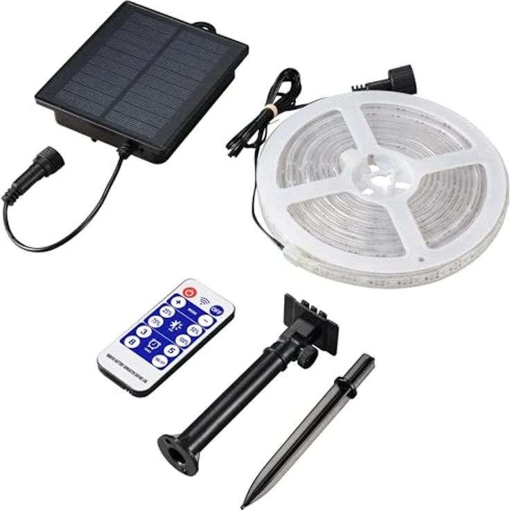 sygonix SY-5947266 Solar-Lichtschlauch LED RGB 1.8 W Transparent, mit 4 Helligkeitseinstellungen und 9 Beleuchtungsmodi – Bild 4