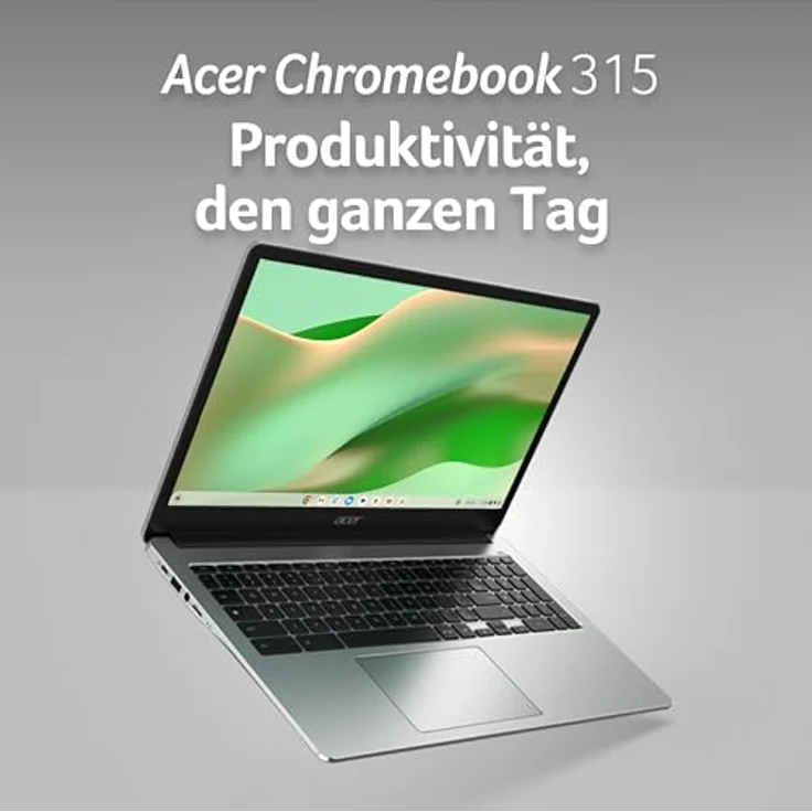 Acer Chromebook 315 (CB315-4H-C7C6) 15,6" Full-HD, Intel® Celeron® N5100, 4 GB RAM, 128 GB eMMC, Pure Silver – Bild 2