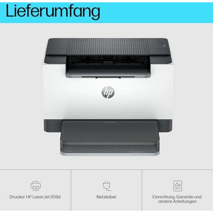 HP Laserjet M209d Printer, Laserdrucker mit beidseitigem Druck, schwarz – Bild 4