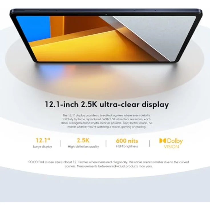 Xiaomi POCO PAD 256GB 8RAM Wi-Fi EU Blue, Tablet mit Android 14 und Octa-Core CPU – Bild 2