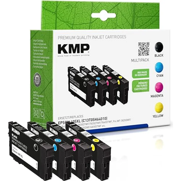 KMP KMP Tin. er. Epson 405XL BKCMY Tintenpatrone, 4-farbig, hohe Kapazität – Bild 2
