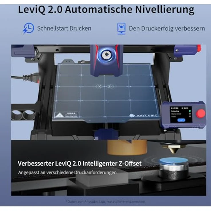 Anycubic Kobra 2 Neo 3D-Drucker, 250mm/s Hochgeschwindigkeits Einstiegs-3D-Printer, LeviQ 2.0 Auto-Leveling, Open Source - Preisvergleich – Bild 5