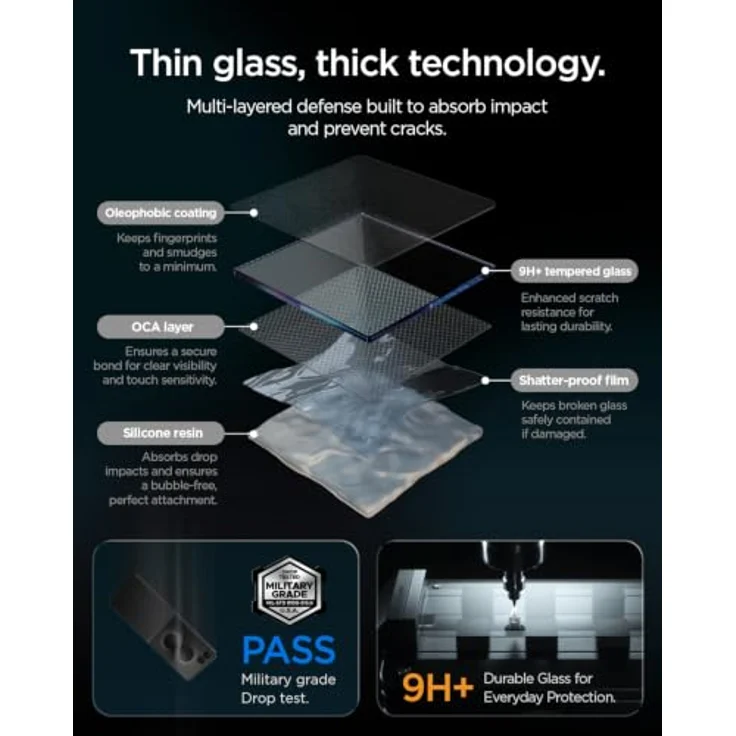 Spigen EZ Fit Schutzfolie [2P] für Samsung Galaxy Z Flip 8 / Z Flip 7, 9H gehärtetes Glas mit blasenfreier EZ Fit Installation – Bild 5