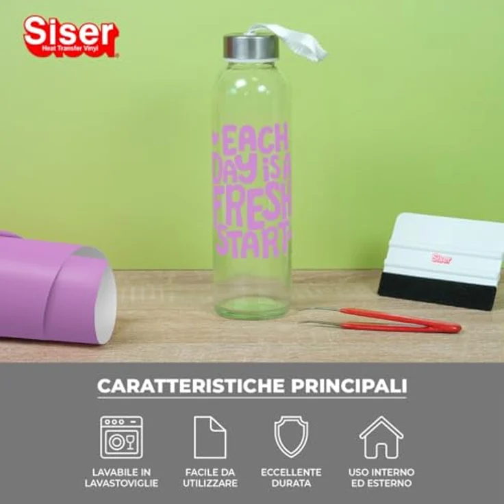 Siser EasyPSV® Starling, selbstklebende Folie mit Schnittbreite 30 cm, Lila, spülmaschinenfest bis 80 Spülgänge – Bild 4