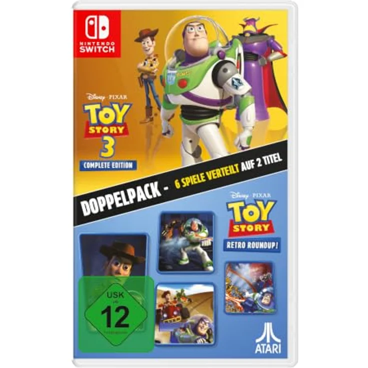 ATARI Toy Story: Retro Roundup! + Toy Story 3 Complete Edition Double Pack, Action-Adventure für Nintendo Switch, bis zu 2 Spieler, ab 12 Jahren – Bild 1