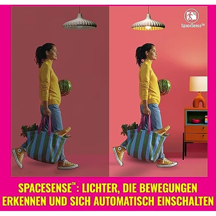 WiZ GU10 smarte LED Lampe im Glasdesign - 50W, 16 Mio. Farben + Weißschattierungen, WLAN/Bluetooth, Sprach- / App-Steuerung (Google Home, Alexa, HomeKit) – Bild 4