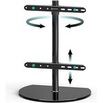 ONKRON TV Ständer schwenkbar & höhenverstellbar - TV Standfuss Fernseher für 32-65 Zoll Flach&Curved Bildschirme bis 35 kg min VESA Standfuss 100x100 max VESA 400x400mm / TV Stand Schwarz PT2