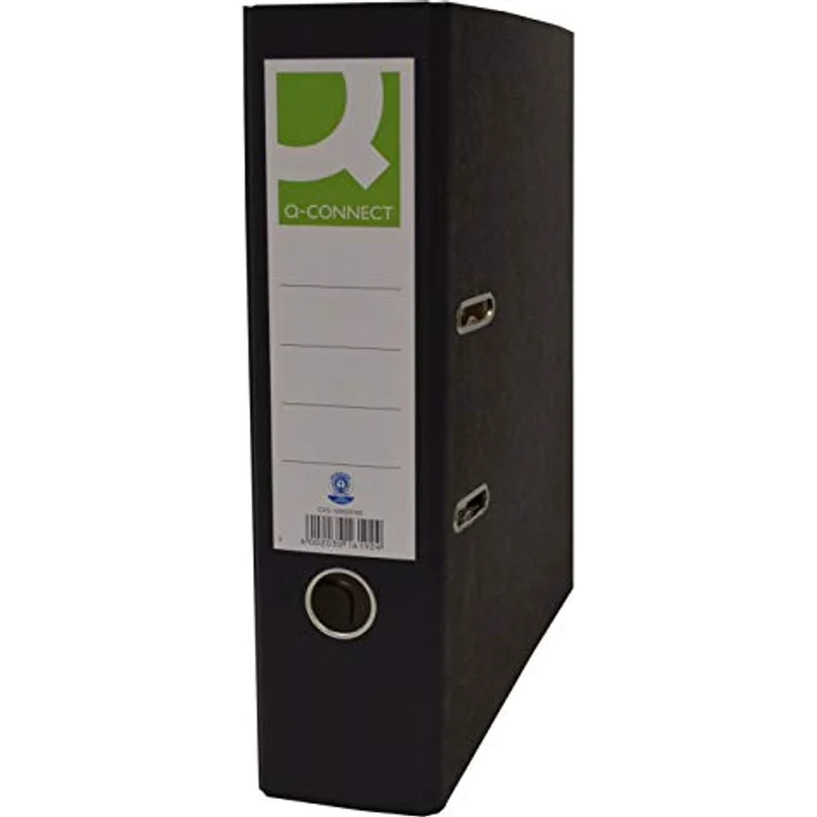 Q-Connect Wolkenmarmor-Ordner KF20049, A4 Aktenordner mit 80 mm Rückenbreite, schwarz – Bild 2