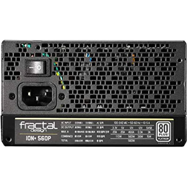 Fractal Design Ion+ 560P 80 Plus Platinum Zertifiziert, 560W, vollmodulares, kompaktes ATX Netzteil mit UltraFlex Kabeln – Bild 4