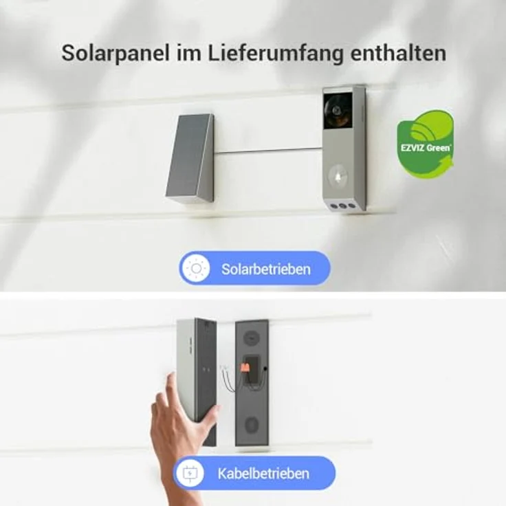 EZVIZ EP3x Pro Überwachungskamera, 2K Hauptkamera, 1080p Unterkamera, Solarladeoption, 32 GB eMMC-Speicher – Bild 3