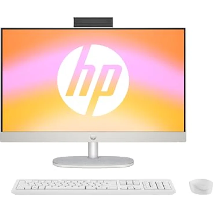 HP All-in-One PC | 23,8" FHD-Display | AMD Ryzen 5 7520U | 16 GB DDR5 RAM | 512 GB SSD | AMD Radeon Graphics| Windows 11 Home | WeiÃŸ – Bild 1