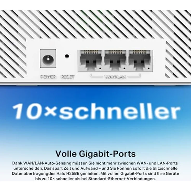 MERCUSYS Halo H25BE Mesh WLAN Set (2er-Pack), Wi-Fi 7 BE3600 Dualband-Router & Repeater mit 3 × Gigabit-Anschlüssen, MU-MIMO, WPA3 und Kindersicherung, empfohlen für 2–4 Schlafzimmer – Bild 5