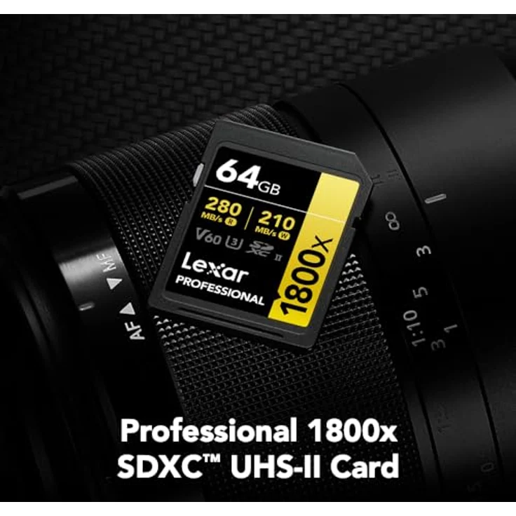 Lexar Professional, SDXC 1800x, Class 10, UHS-II, V60 64 GB (50486400) – Bild 3