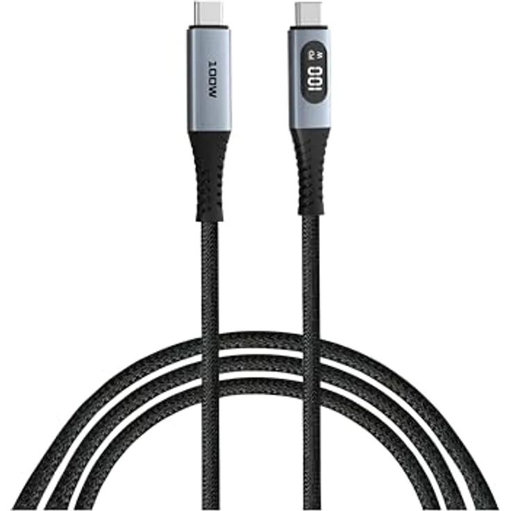Verbatim USB-C Kabel, 1x USB-C Stecker - 1x USB-C Stecker, 1.2 m, ultraschnelles Laden bis 100 W, Aramidfaser-Kern, robuste Metalllegierungs-Stecker – Bild 3