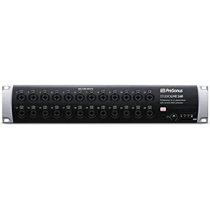 PreSonus StudioLive 24R, 26-Eingang, 32-Kanal Rack Mixer Mischpult, Stage Box und Audio-Interface