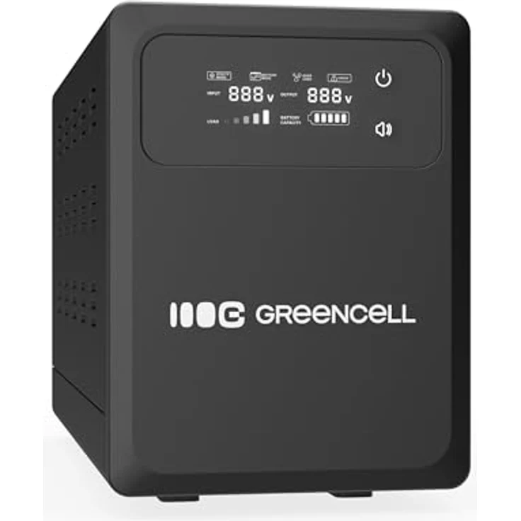 Green Cell UPSLPPC1200, Unterbrechungsfreie Stromversorgung (USV) Line-Interactive, 2 kVA 1200 W für Haushalte und Büros – Bild 1