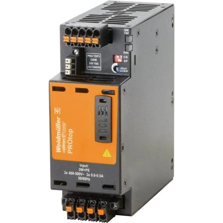 Weidmüller PRO TOP3 240W 24V 10A Schaltnetzgerät 24 V/DC 10 A 240 W, PC Netzteil