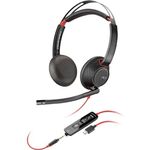 Plantronics Poly Blackwire 5220 Stereo-USB-C-Headset, Noise Cancelling Mikrofon, ergonomisches Design
