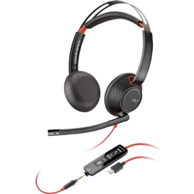 Plantronics Poly Blackwire 5220 Stereo-USB-C-Headset, Noise Cancelling Mikrofon, ergonomisches Design – Bild 1