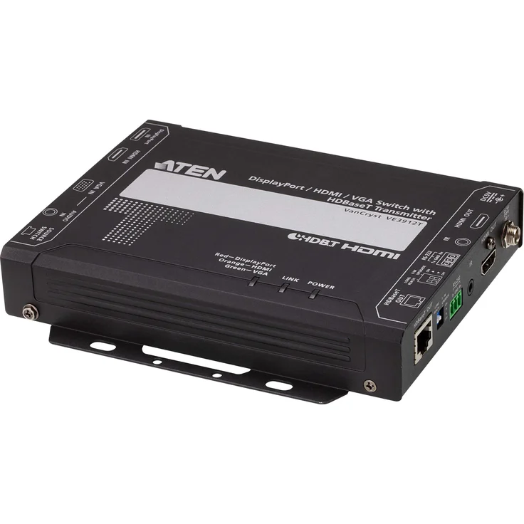Aten VanCryst VE3912T, KVM Switch in Schwarz, Video- und Audioerweiterung über HDBaseT, 150 m Reichweite, 10,2 Gbps