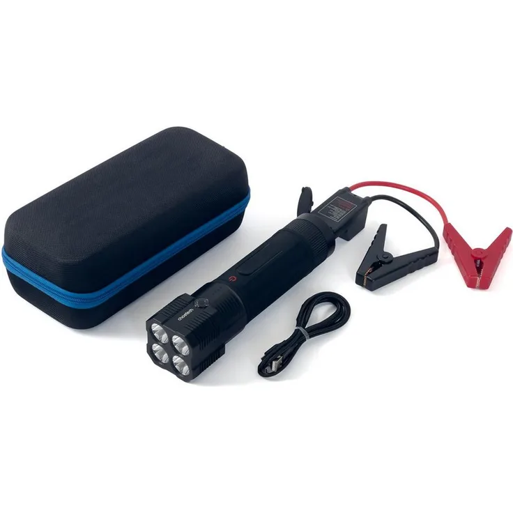 Choetech Starthilfe TC0016, 8000mAh Powerbank für 12V Fahrzeuge, schwarz mit integrierter LED-Taschenlampe und Sicherheitsfunktionen