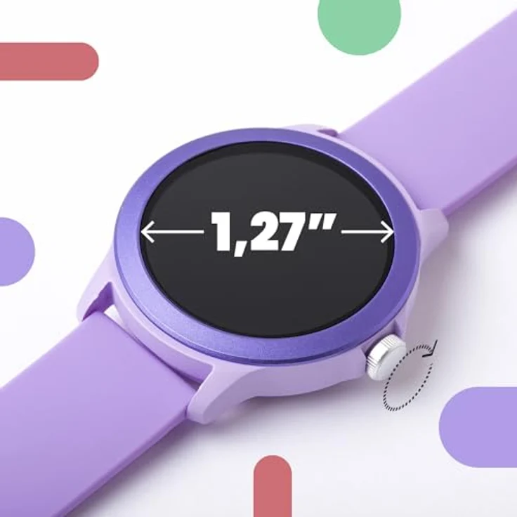 SPC Smartee Duo Vivo, Smartwatch mit 1,27-Zoll IPS-Touchscreen, IP68 wasserdicht, Herzfrequenzsensor, 128 GB Speicher, violett – Bild 3