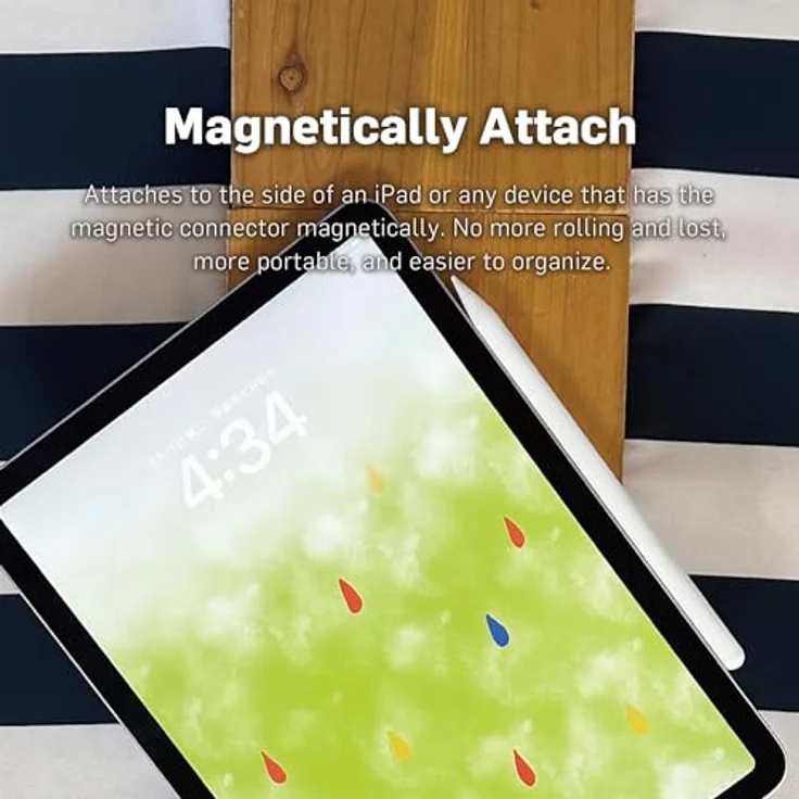 Adonit SE 2, Magnetischer Stylus mit Handflächenabweisung, Neigungsempfindlichkeit und 10 Stunden Akkulaufzeit, Schwarz – Bild 2