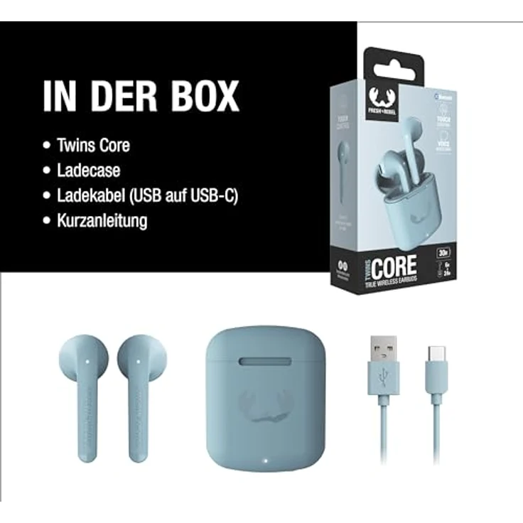 Fresh'N Rebel Twins Core True Wireless Earbuds - Blau (6 h, Kabellos) – Bild 6