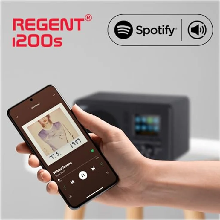 Ferguson Regent i200s, Internetradio WLAN Radio mit Bluetooth, DAB/DAB+/FM, Radiowecker, Equalizer, Farbdisplay, USB, AUX-IN, App-Steuerung, Fernbedienung – Bild 5