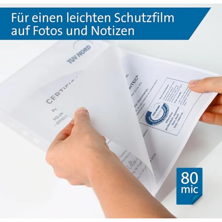 DAHLE Laminierfolien glänzend A3, 80 micron, 100 Stück, Schutzfolie für Dokumente – Bild 5