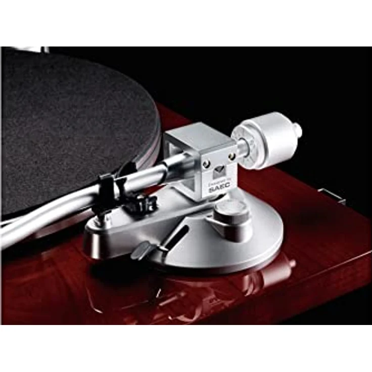 TEAC TN-3B-SE Manueller Plattenspieler (Riemenantrieb, MM (elektromagnetisch), Aluminium Tonarm) rot – Bild 5