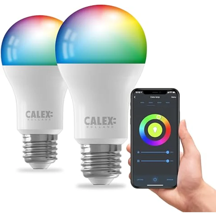 CALEX Smart WLAN Glühbirne E27 RGB, 2er Set, Dimmbar, Alexa und Google Home kompatibel – Bild 1