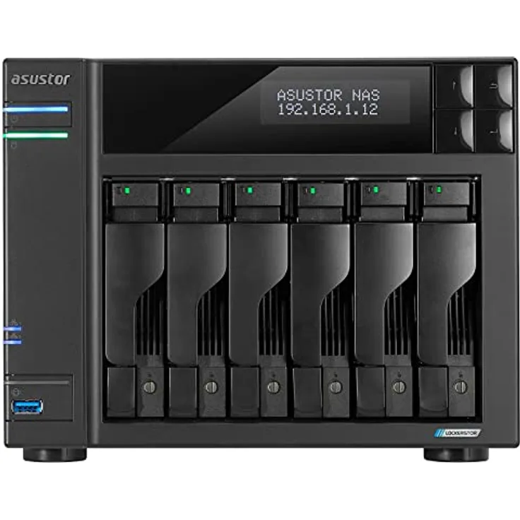 Asustor AS6706T 8GB NAS 48TB (6X 8TB) Toshiba N300, montiert und getestet mit SE ADM installiert