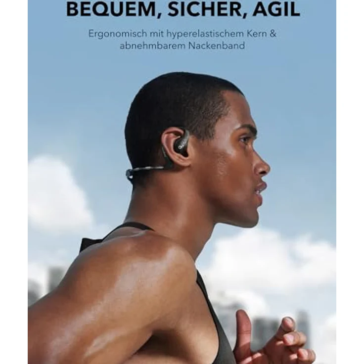 soundcore by Anker AeroFit Pro Open-Ear Kopfhörer, Ultra leicht, Bequem, Ergonomisches Design, Intensiver Sound LDAC, Bluetooth 5.3, IPX5 Wasserschutz, 46h Akku, App, Kabellos – Bild 3