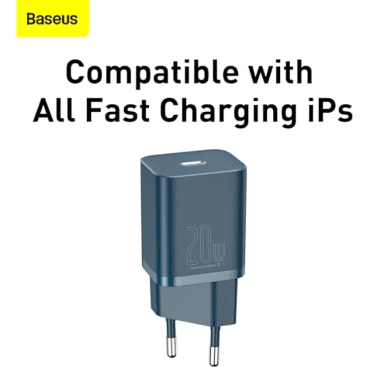 Baseus Super Si Quick Charger 1C 20W mit USB-C Kabel für Lightning 1m (blau) - Schnellladegerät mit 20W Power Delivery – Bild 8