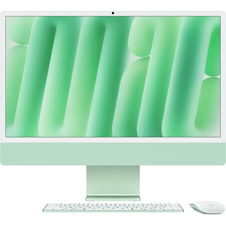 Apple iMac 24'' M4, All-in-One-PC mit 8-Core CPU und 8-Core GPU, 24GB RAM, 256GB SSD, Grün