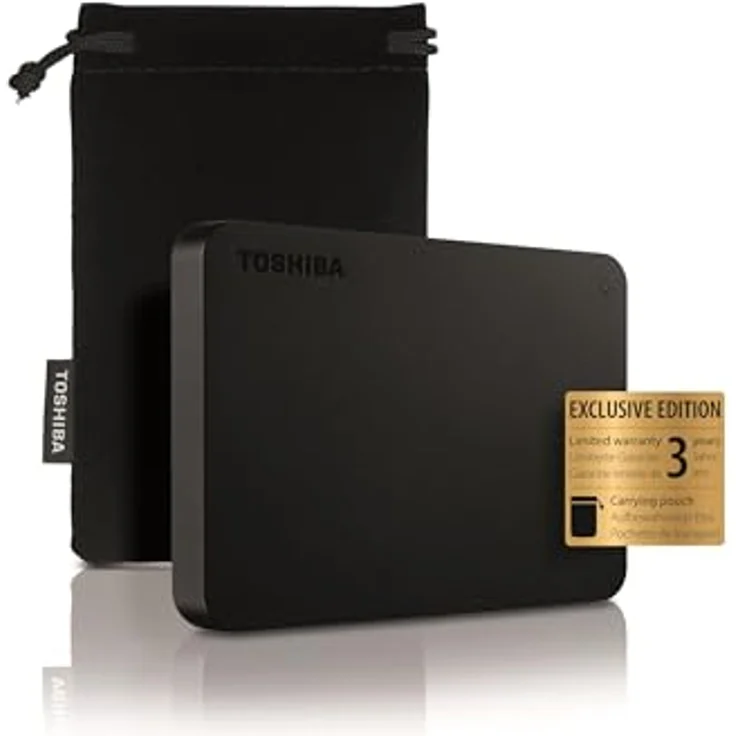 Toshiba CANVIO BASICS EXCL 1TB BLACK (1000 GB), Externe SSD, Schwarz – Bild 1