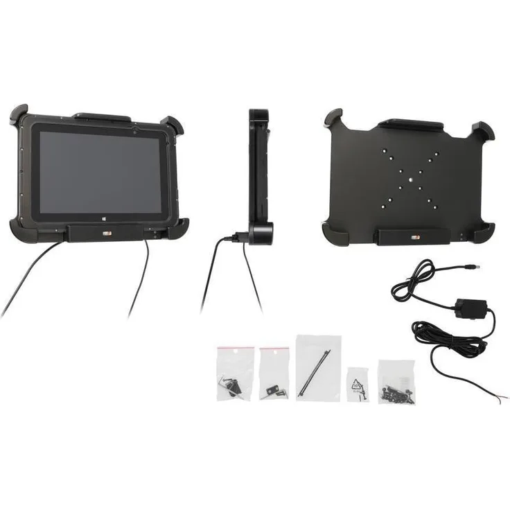 Brodit Charging Cradle Extra, Tablet Halterung, Schwarz - Aktive Halterung für Zebra Tablets mit Schraubbefestigung