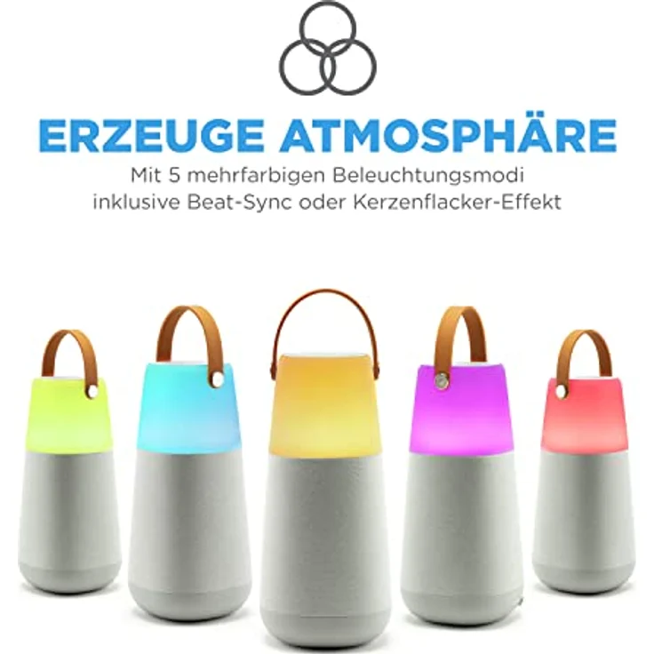 ION Audio Bright Max – Tragbarer, wasserfester 360° Bluetooth-Lautsprecher mit Beleuchtung, atmosphärischen Sounds, Multi-Sync Technologie und Akku – Bild 3