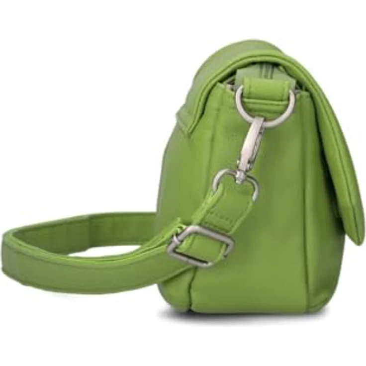 Zwei Mademoiselle.M Messenger 28 cm, Laptop-Tasche aus 100% Polyurethan, grün – Bild 4