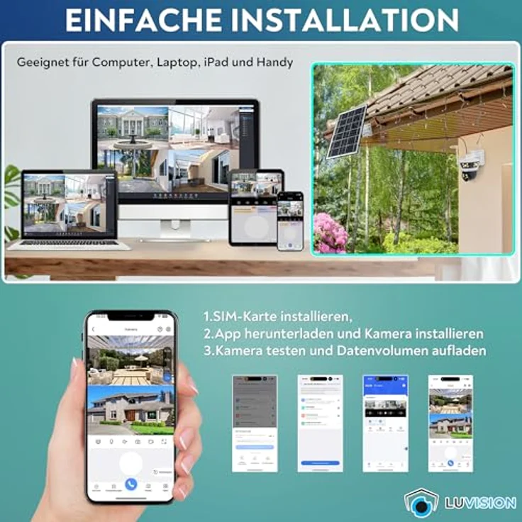 LUVISION Überwachungskamera LV-G-2032 4G / LTE PTZ Solar Kamera 2 Objektive, Bewegungsverfolgung, 2-Wege-Audio, 10x Zoom Digital, Cloud, Mobilfunk – Bild 8