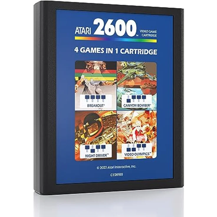 ATARI Atari 4in1 Spielesammlung und Paddle-Controller Set, Retro-Videospiele mit Breakout, Canyon Bomber, Night Driver und Video Olympics, Twin-Paddle-Controller, Deutsche Verkaufsversion – Bild 2
