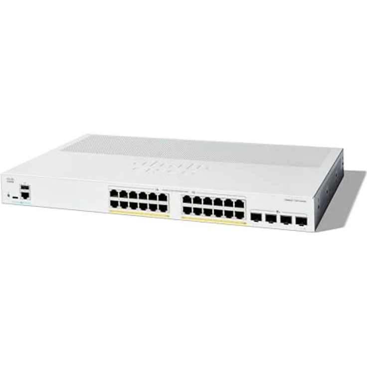 Cisco Catalyst 1300-24P-4X-Managed-Switch, 24-Port-GE, PoE, 4 x 10-GE-SFP+, eingeschränkter Lebenszeitschutz (C1300-24P-4X) – Bild 1