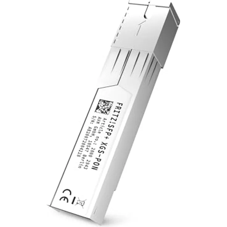 FRITZ! XGS-PON SFP-Transceiver, 10.000 Mbit/s, Wellenlänge 1577 nm, maximale Reichweite 20.000 m, weiss