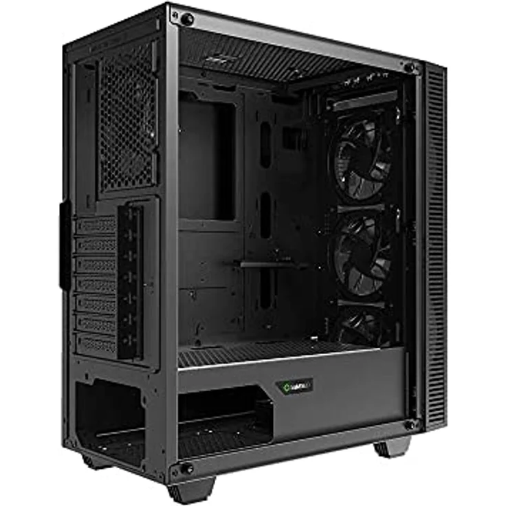 GameMax Draco XD Midi-Tower, ATX Gehäuse mit 4x 120mm ARGB-Lüftern, USB 3.0, schwarz – Bild 6