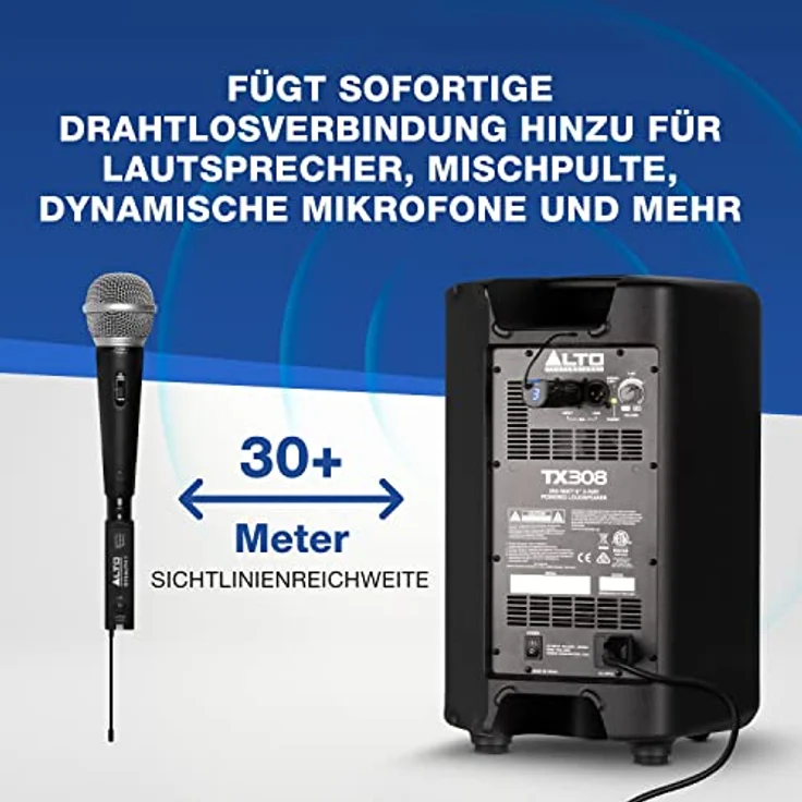 Alto Professional Stealth 1 - Mono UHF XLR drahtloses Audiosystem, Sender und Empfänger für aktive Lautsprecher, Mischpulte und dynamische Mikrofone – Bild 2